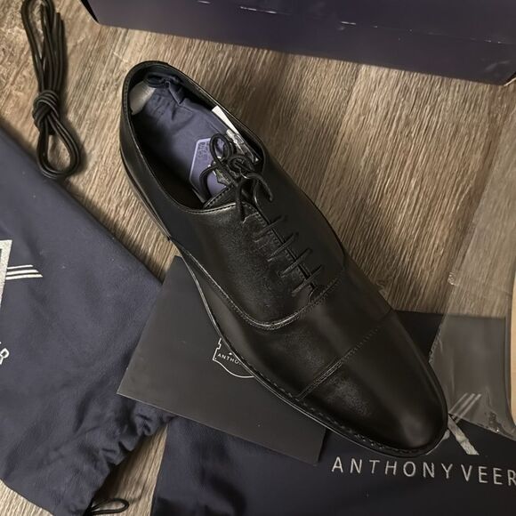 Anthony Veer Clinton Cap Toe Oxford Dress Shoes for Men Rubber Sole Size 12 main image 4